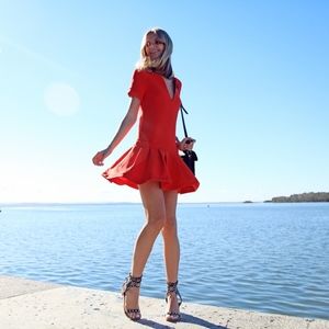 FLASH SALE! ASOS Red Drop Waist Short Dress